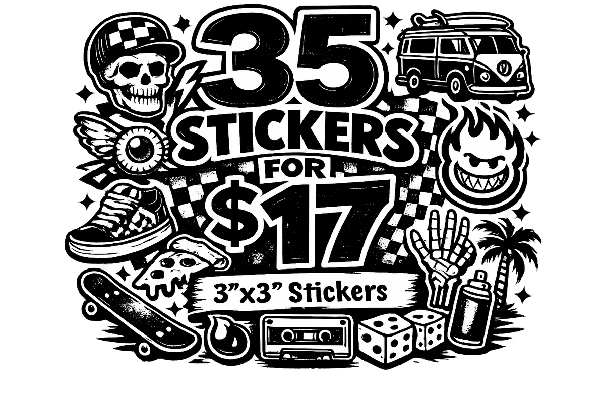 SALE! (35-Stickers) for $17 (3-inches)