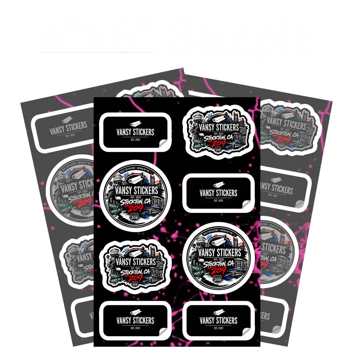 Custom Kiss-Cut Sticker Sheets (Laminated)