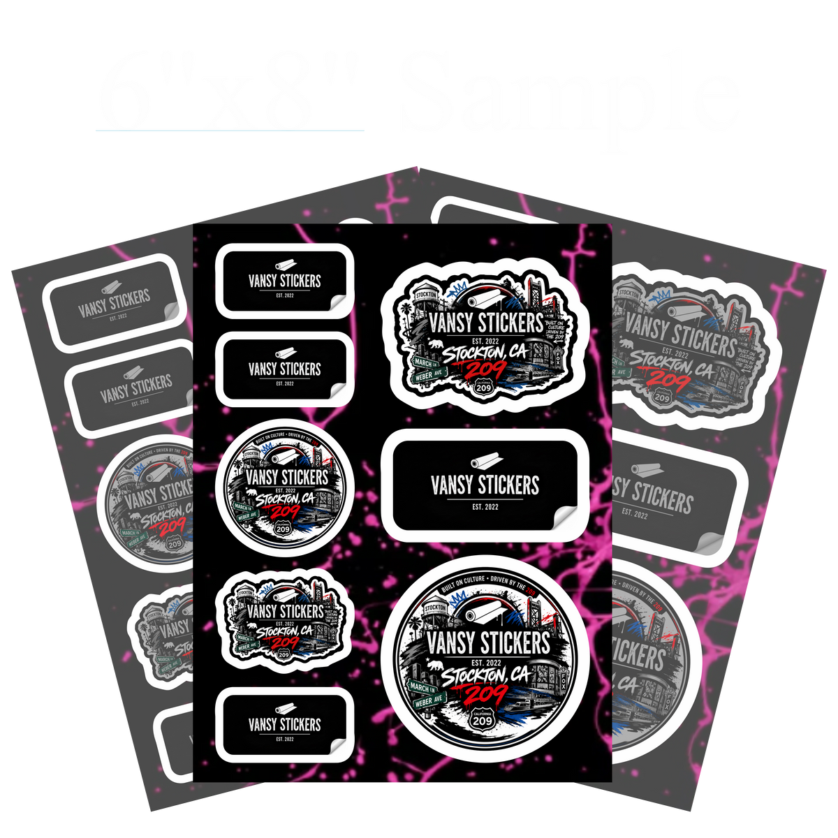 Custom Kiss-Cut Sticker Sheets (Laminated)