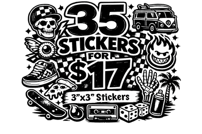 SALE! (35-Stickers) for $17 (3-inches)