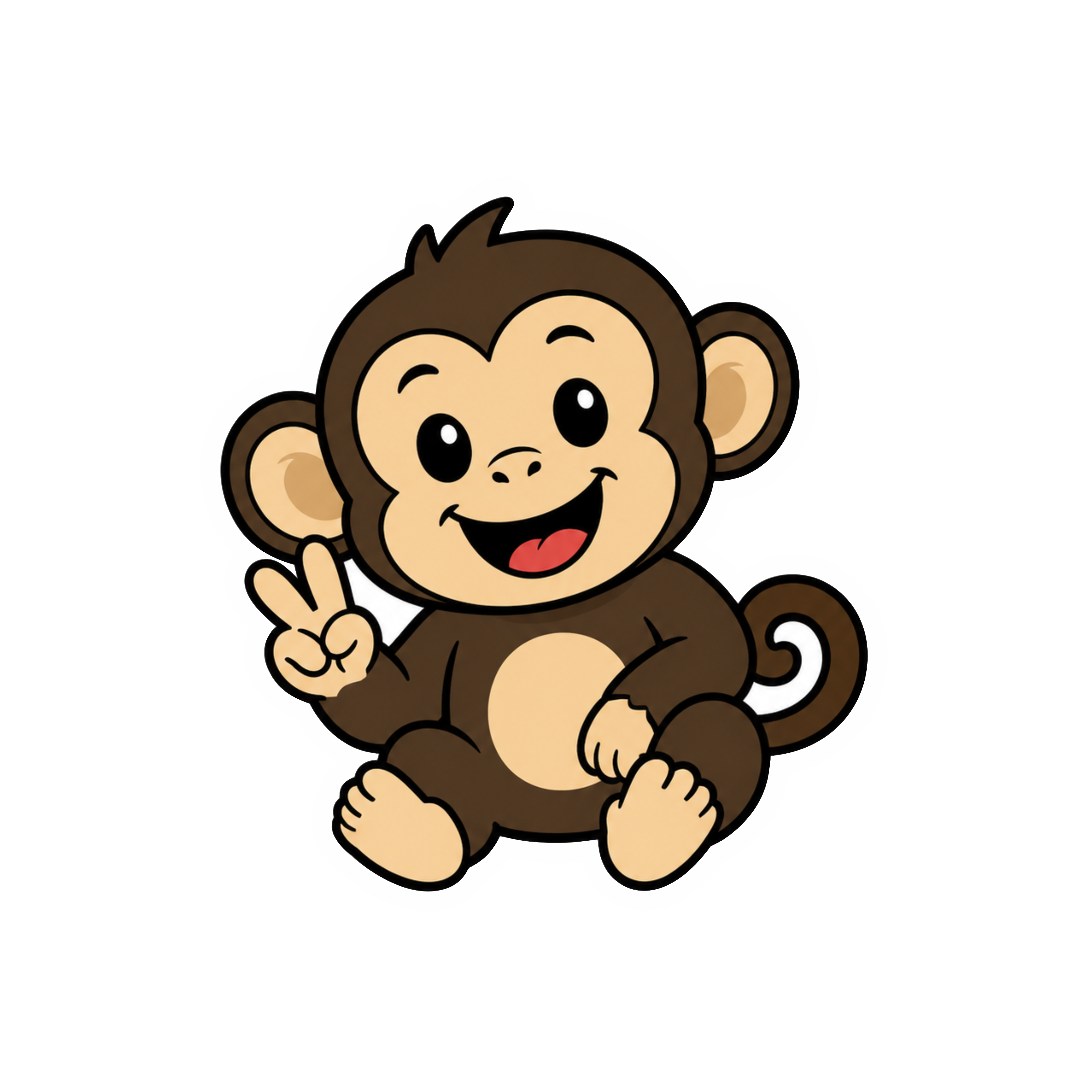 Friendly Vansy Stickers monkey mascot